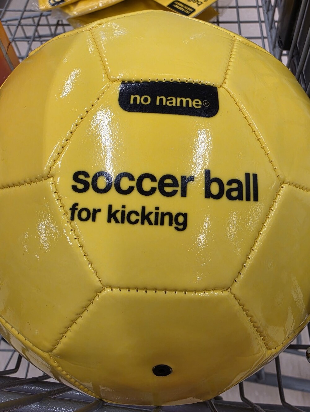 No Name Yellow Soccer Ball - 'soccer ball for kicking'